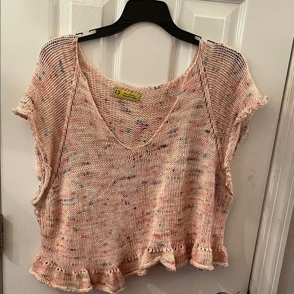 Elegant Speckled Knit Blouse